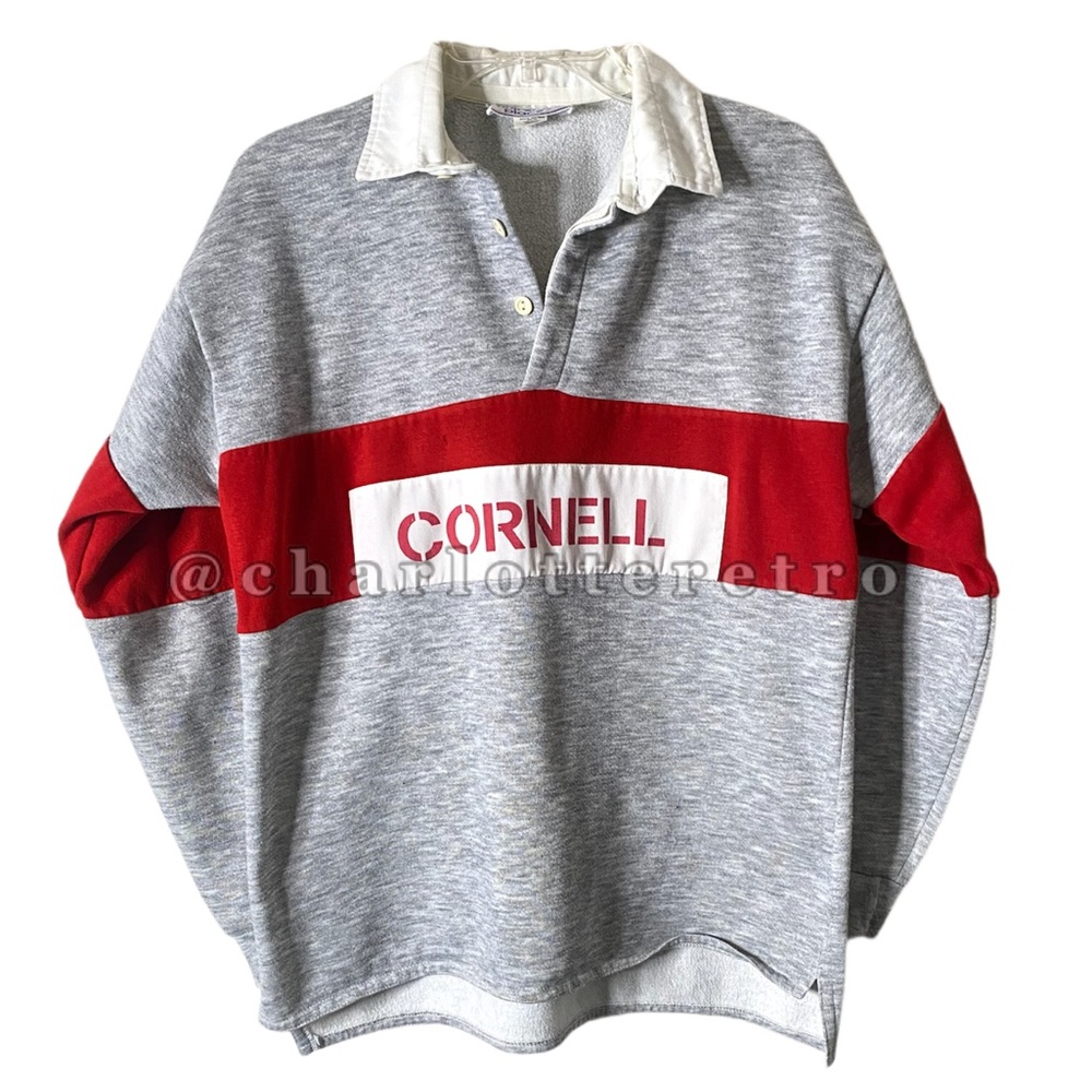 vtg Cornell University Pullover Rugby • Made in USA